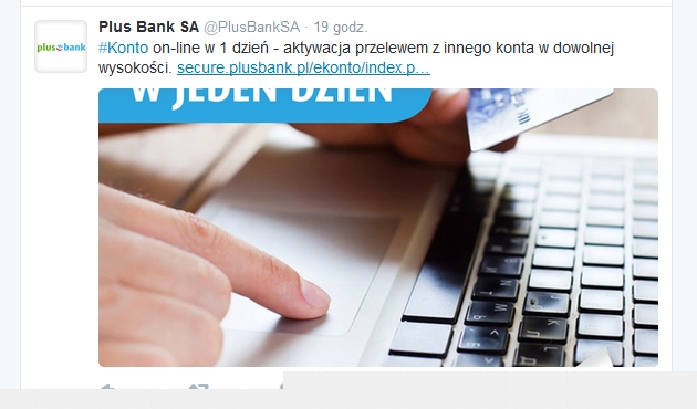 plus na twiterze